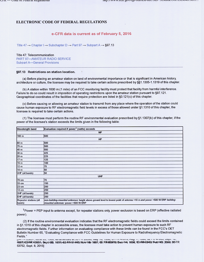 02. eCFR - Code of Federal Regulations - Title 47 - Part 97 - Subpart A - 97.13 Restrictions on Station Location